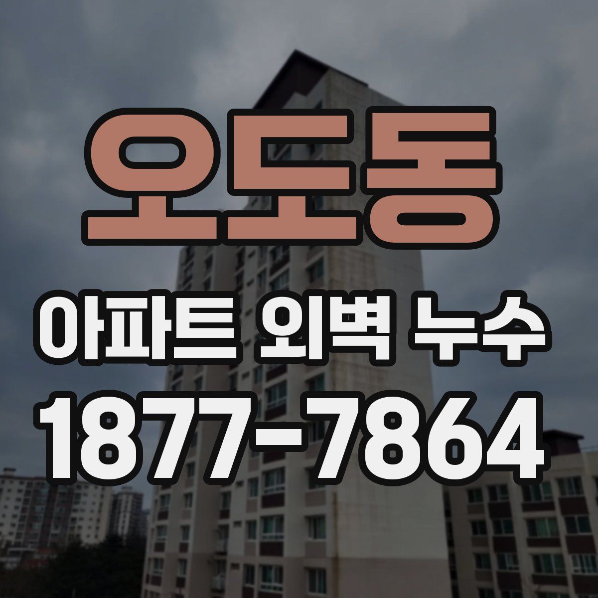 오도동 아파트 외벽 누수