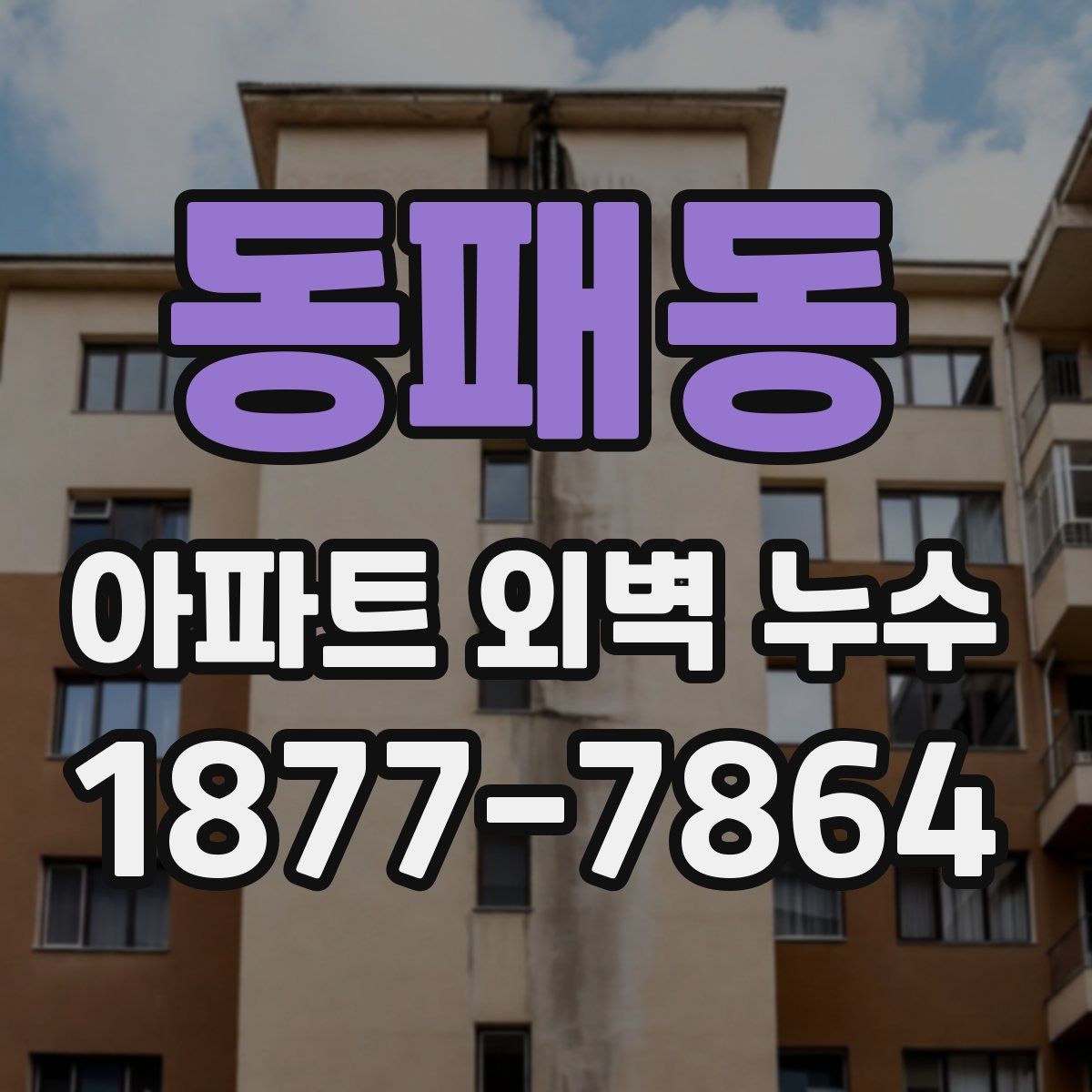 동패동 아파트 외벽 누수