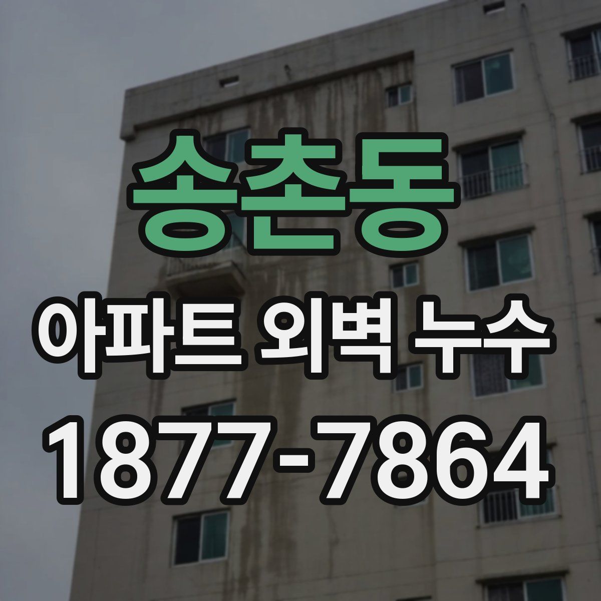 송촌동 아파트 외벽 누수