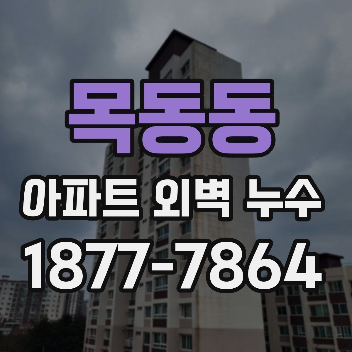 목동동 아파트 외벽 누수 의심 구간별 조사 방법