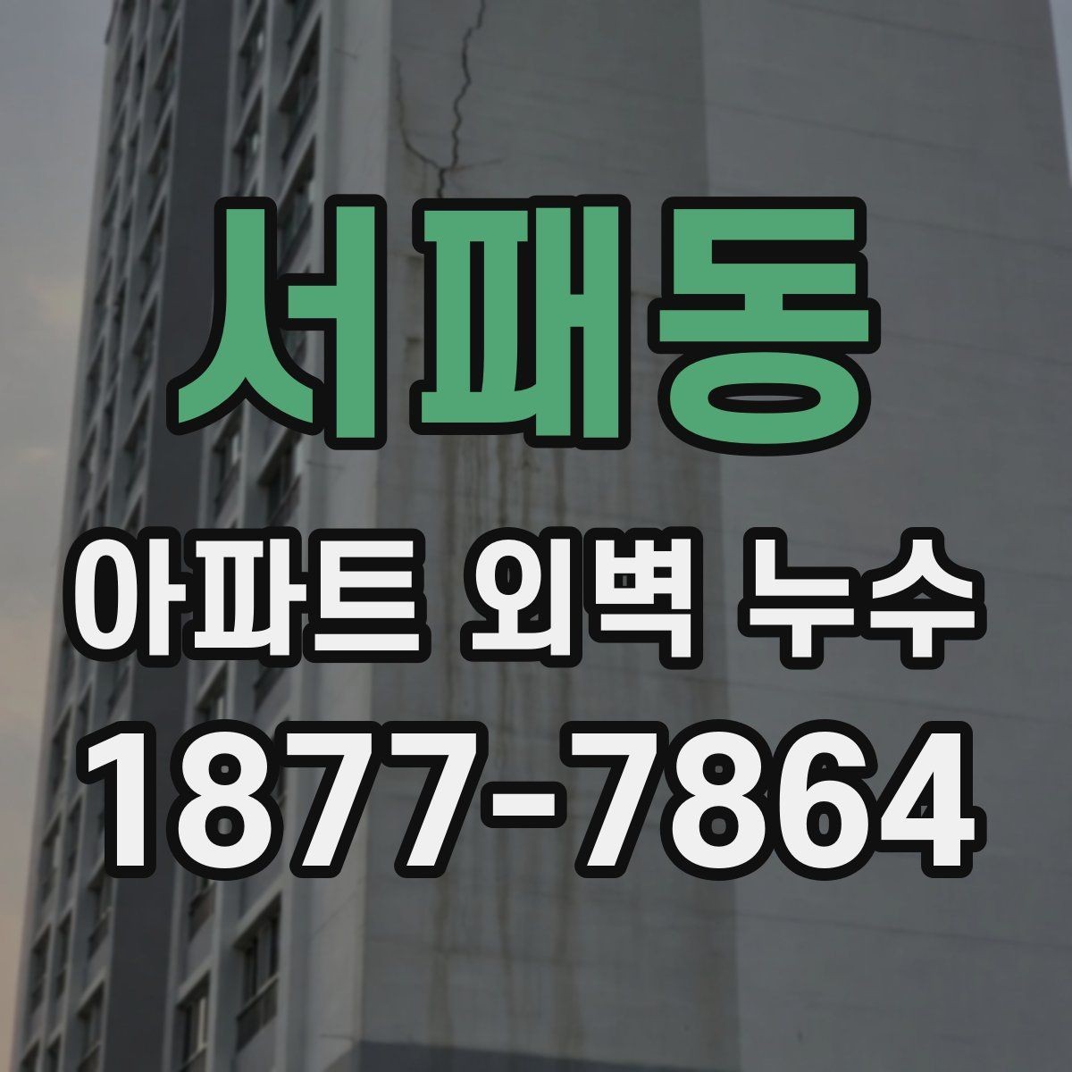 서패동 아파트 외벽 누수 보수 후 하자 재발 점검