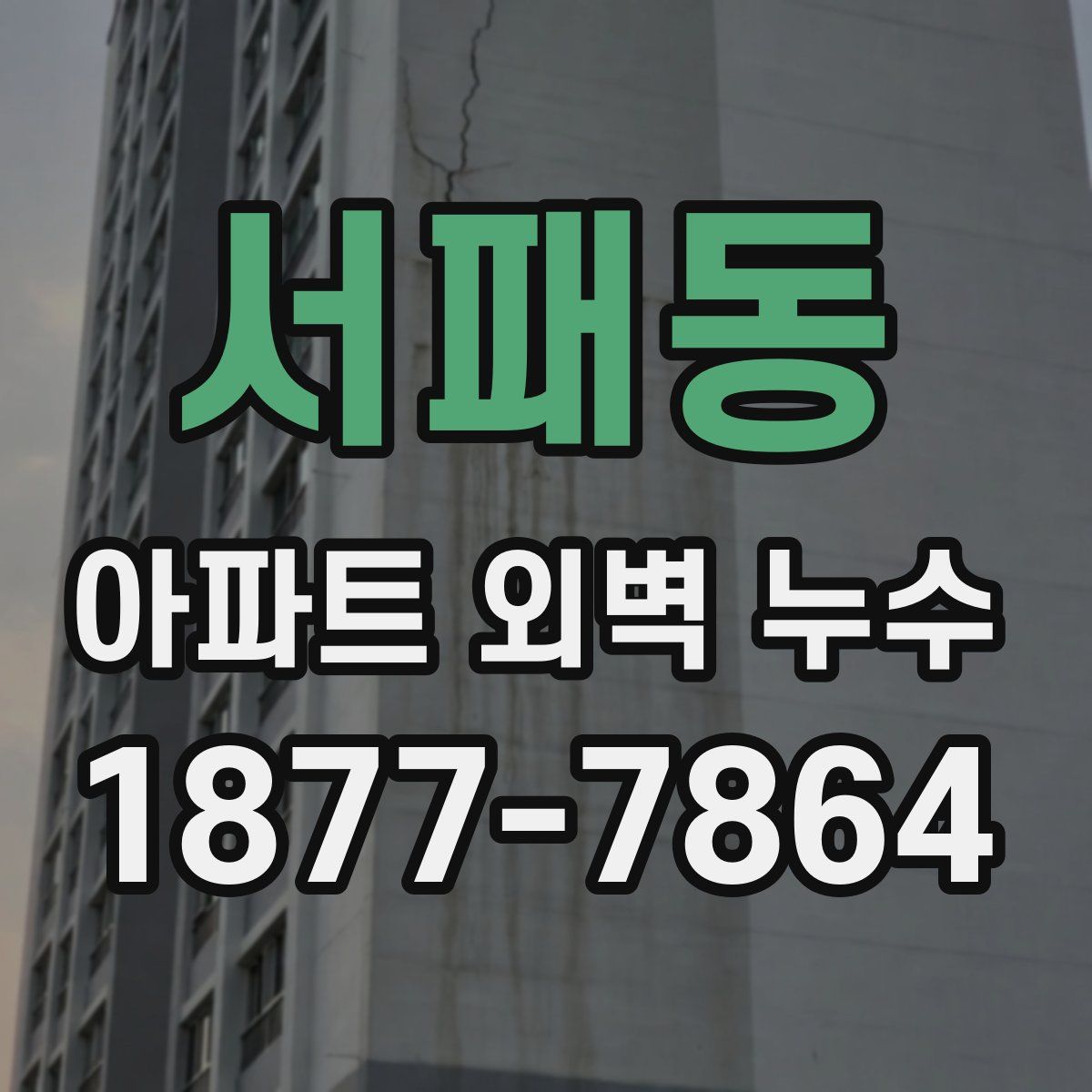 서패동 아파트 외벽 누수