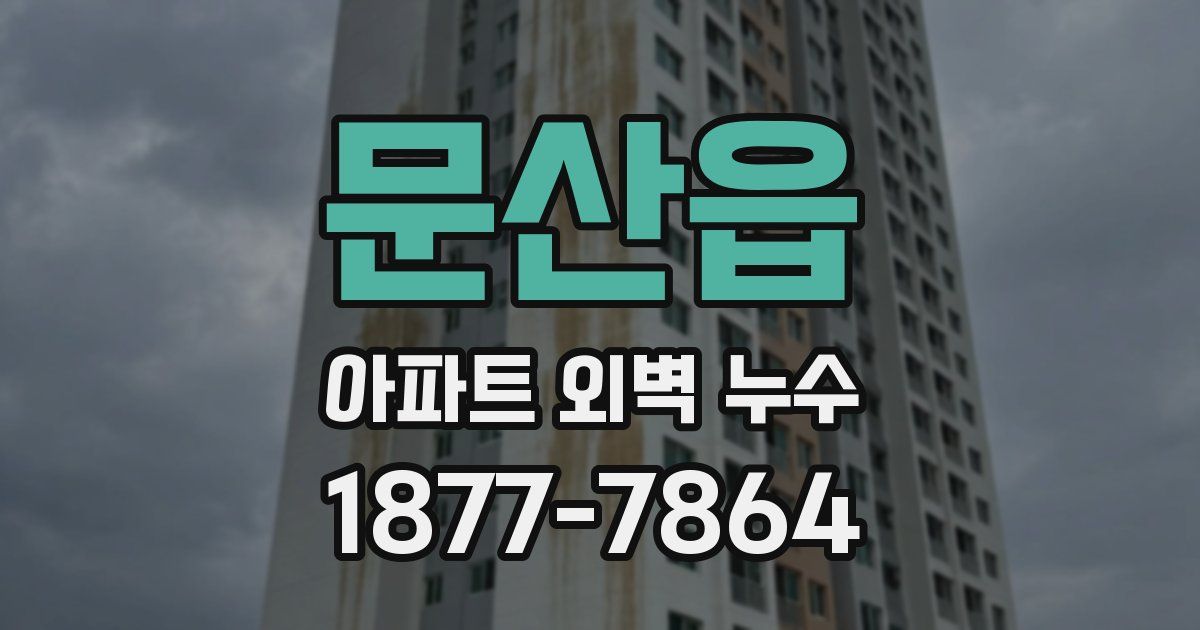 문산읍 아파트 외벽 누수