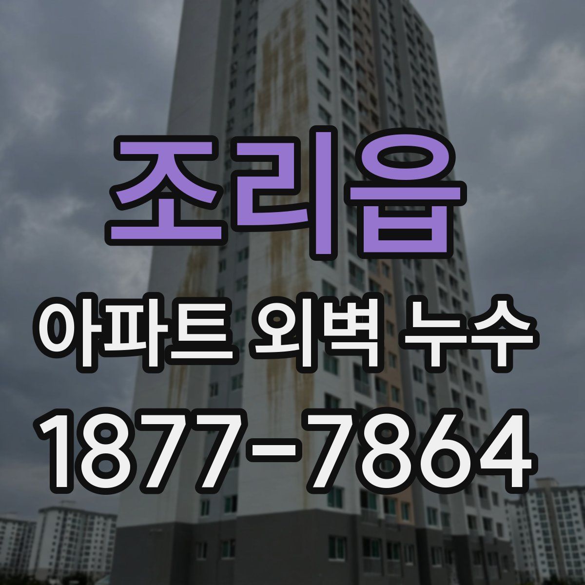 조리읍 아파트 외벽 누수