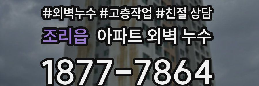 조리읍 아파트 외벽 누수