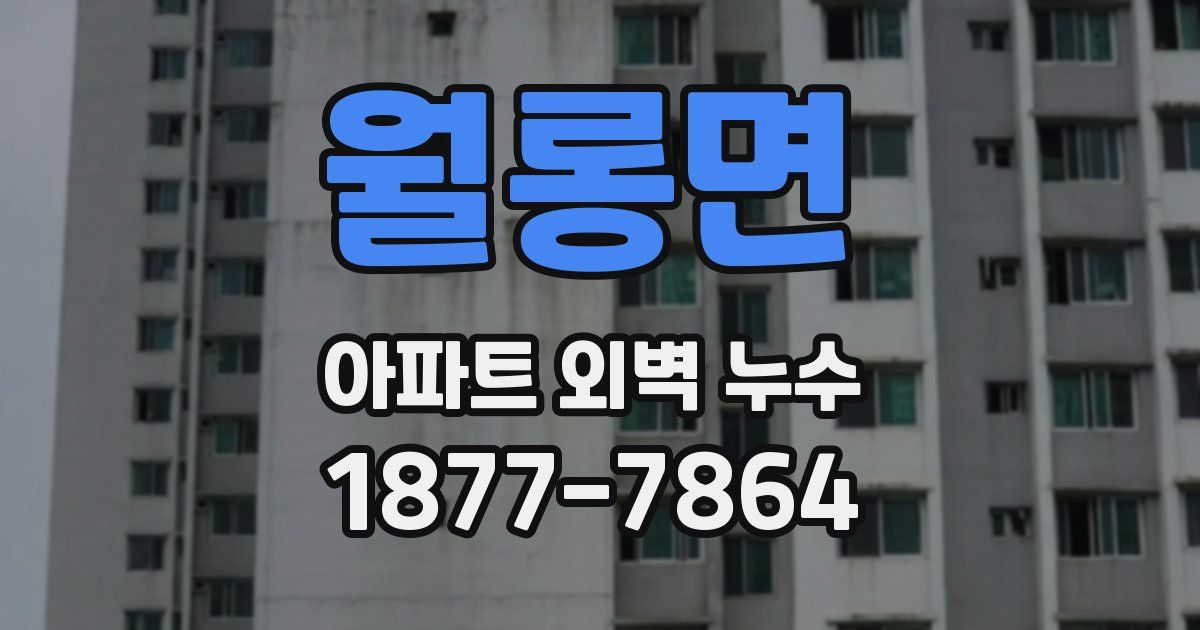 월롱면 아파트 외벽 누수