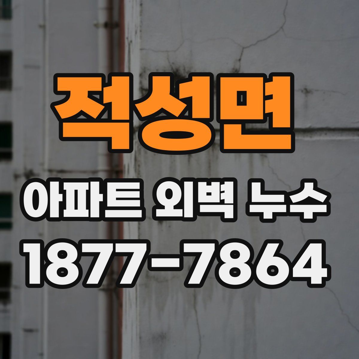 적성면 아파트 외벽 누수