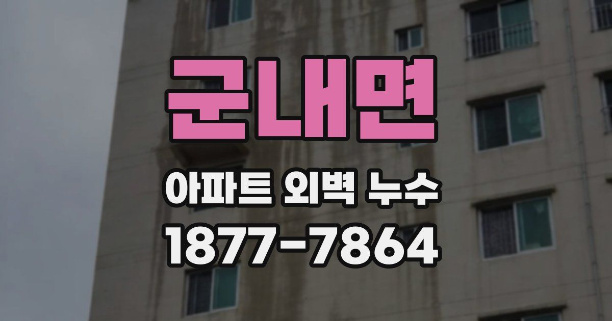 군내면 아파트 외벽 누수