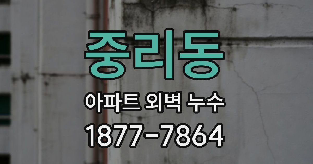 중리동 아파트 외벽 누수