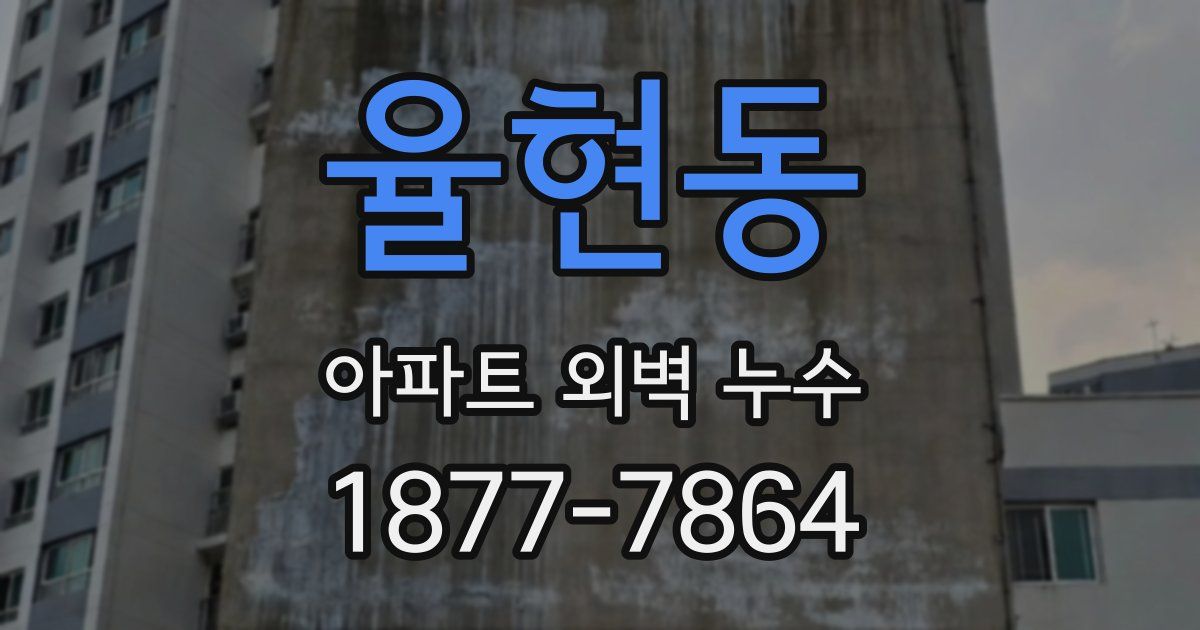 율현동 아파트 외벽 누수