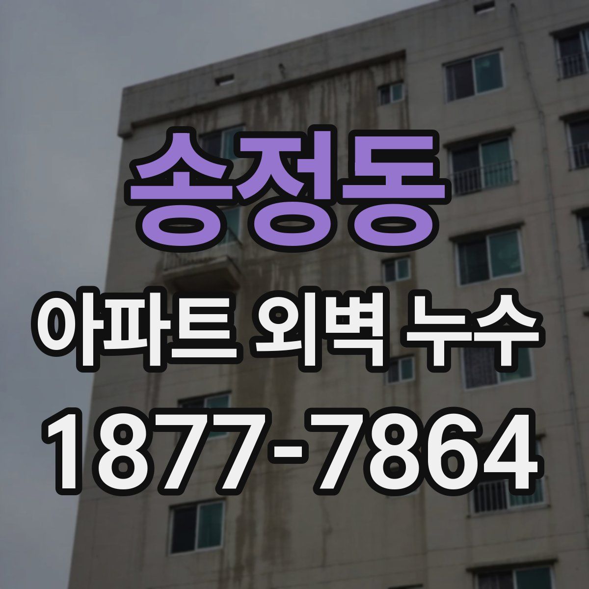 송정동 아파트 외벽 누수