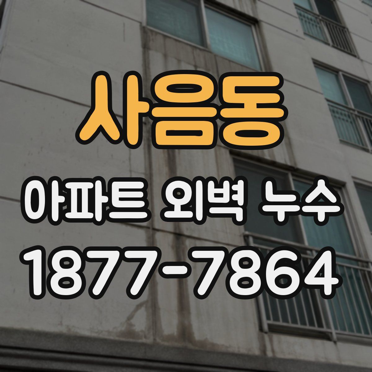 사음동 아파트 외벽 누수