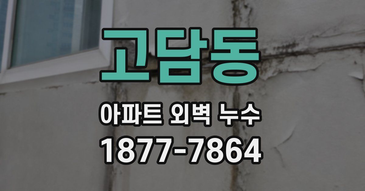 고담동 아파트 외벽 누수