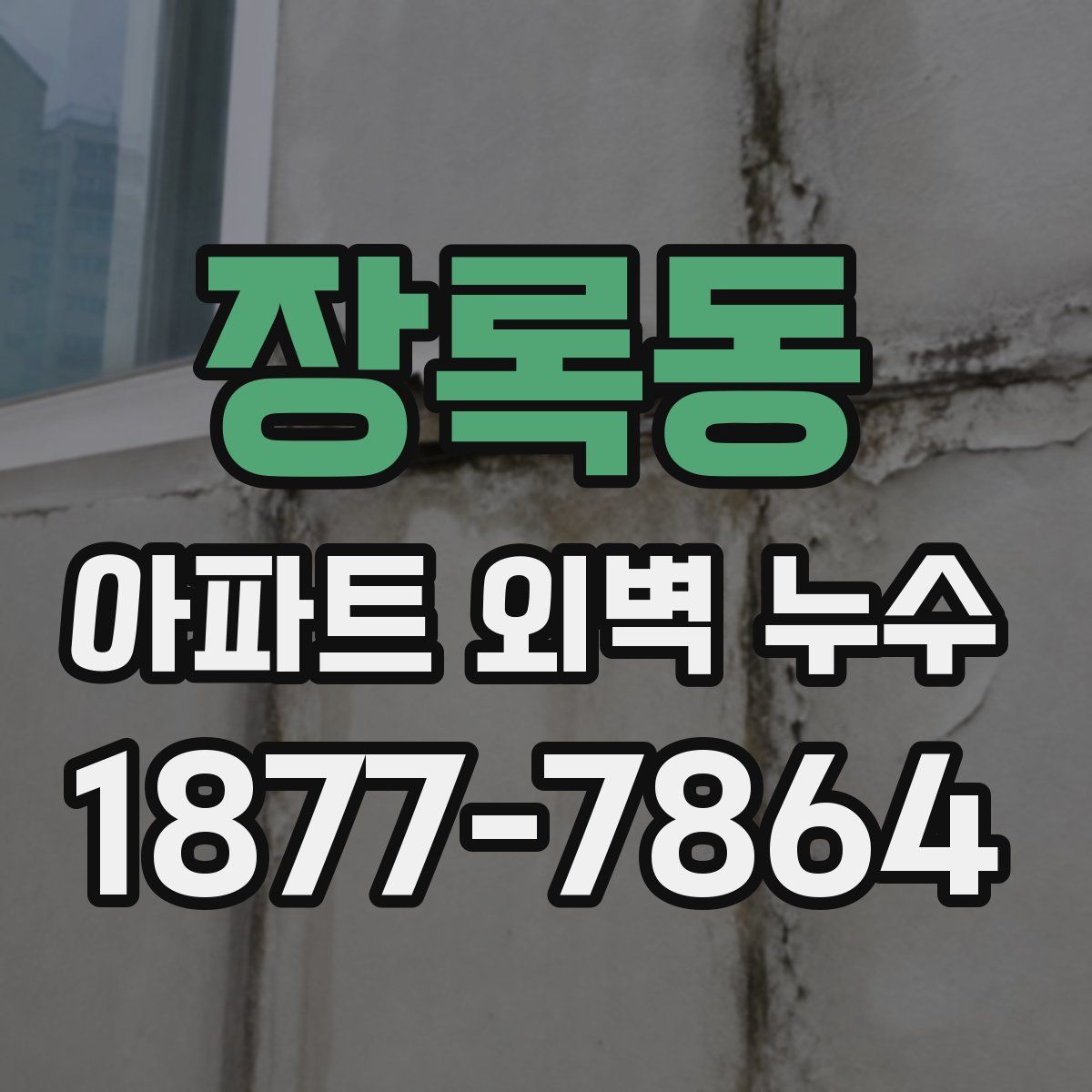 장록동 아파트 외벽 누수