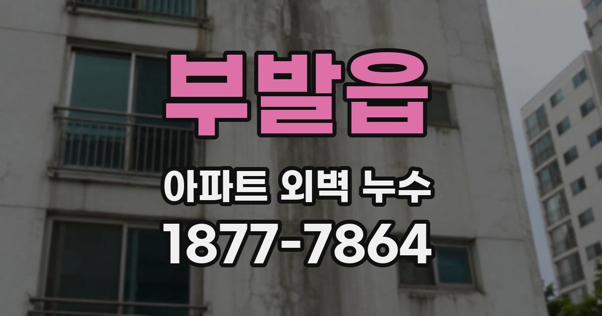 부발읍 아파트 외벽 누수