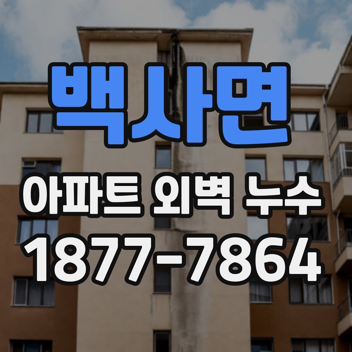 백사면 아파트 외벽 누수