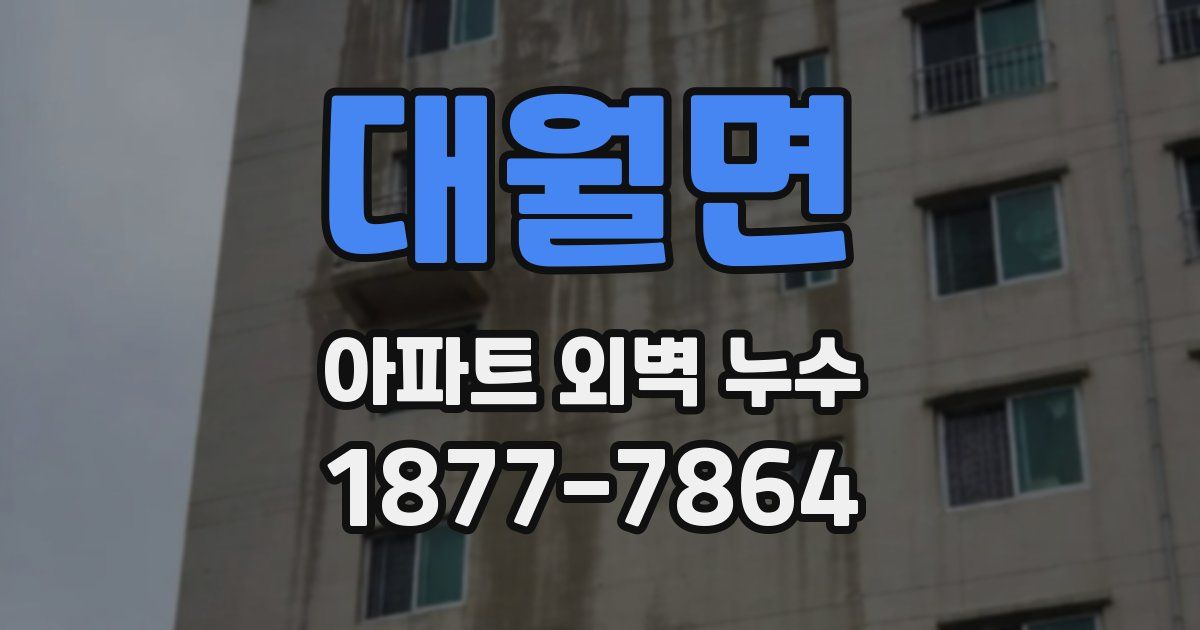 대월면 아파트 외벽 누수