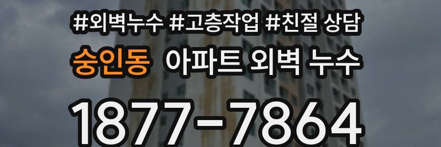 숭인동 아파트 외벽 누수