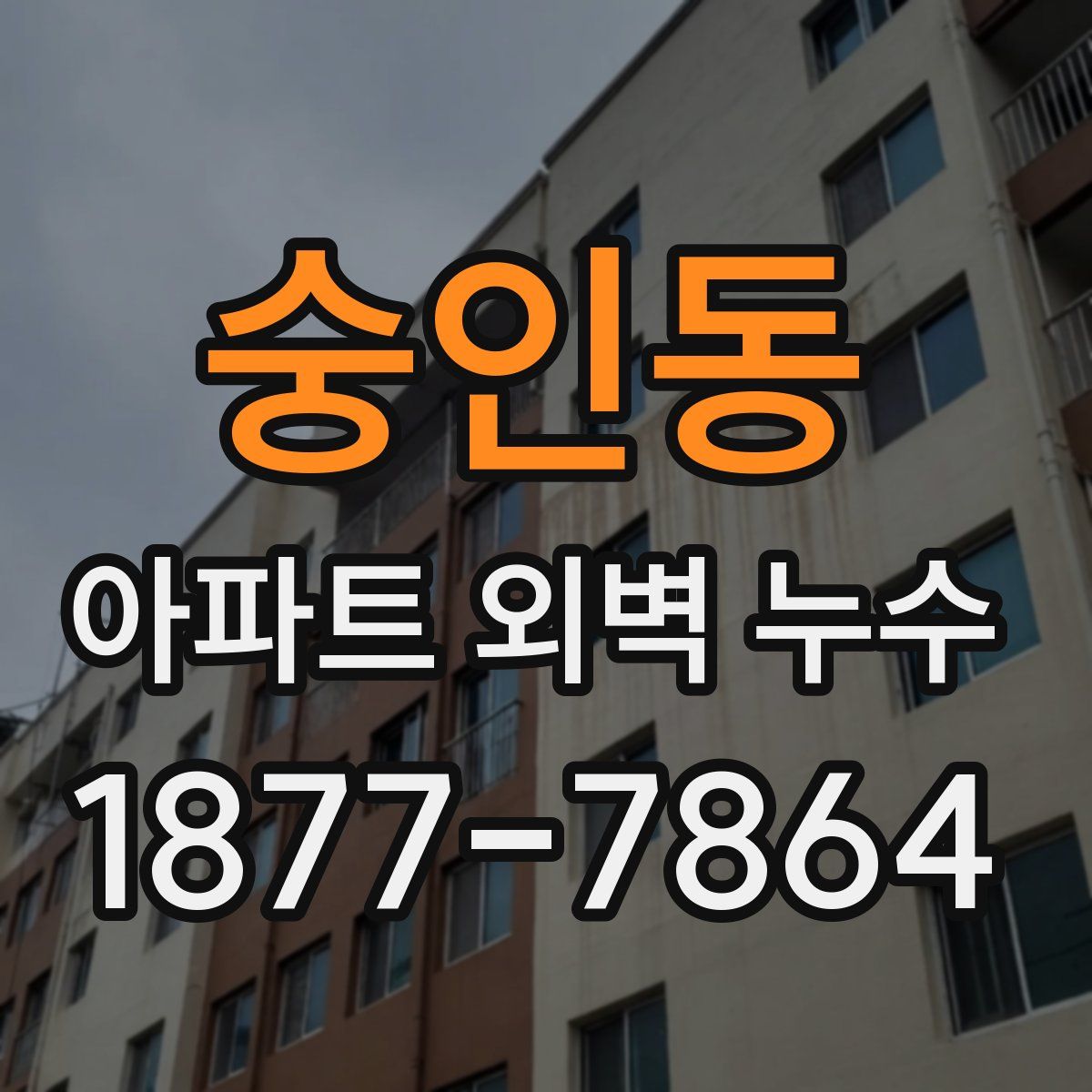숭인동 아파트 외벽 누수