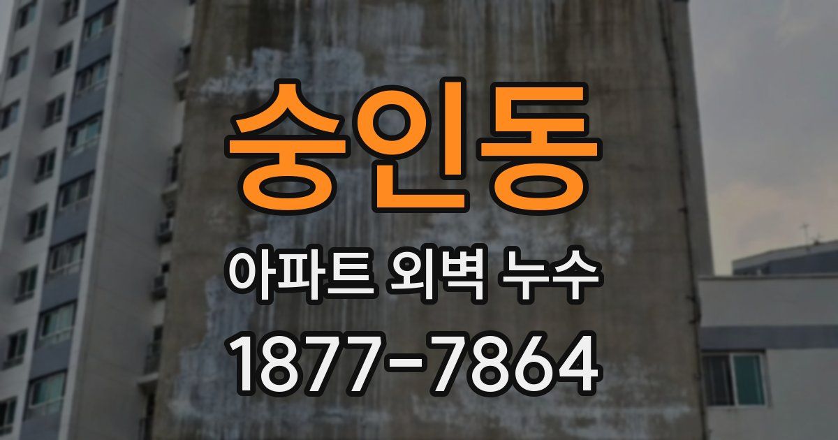 숭인동 아파트 외벽 누수