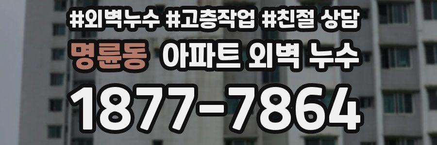명륜동 아파트 외벽 누수