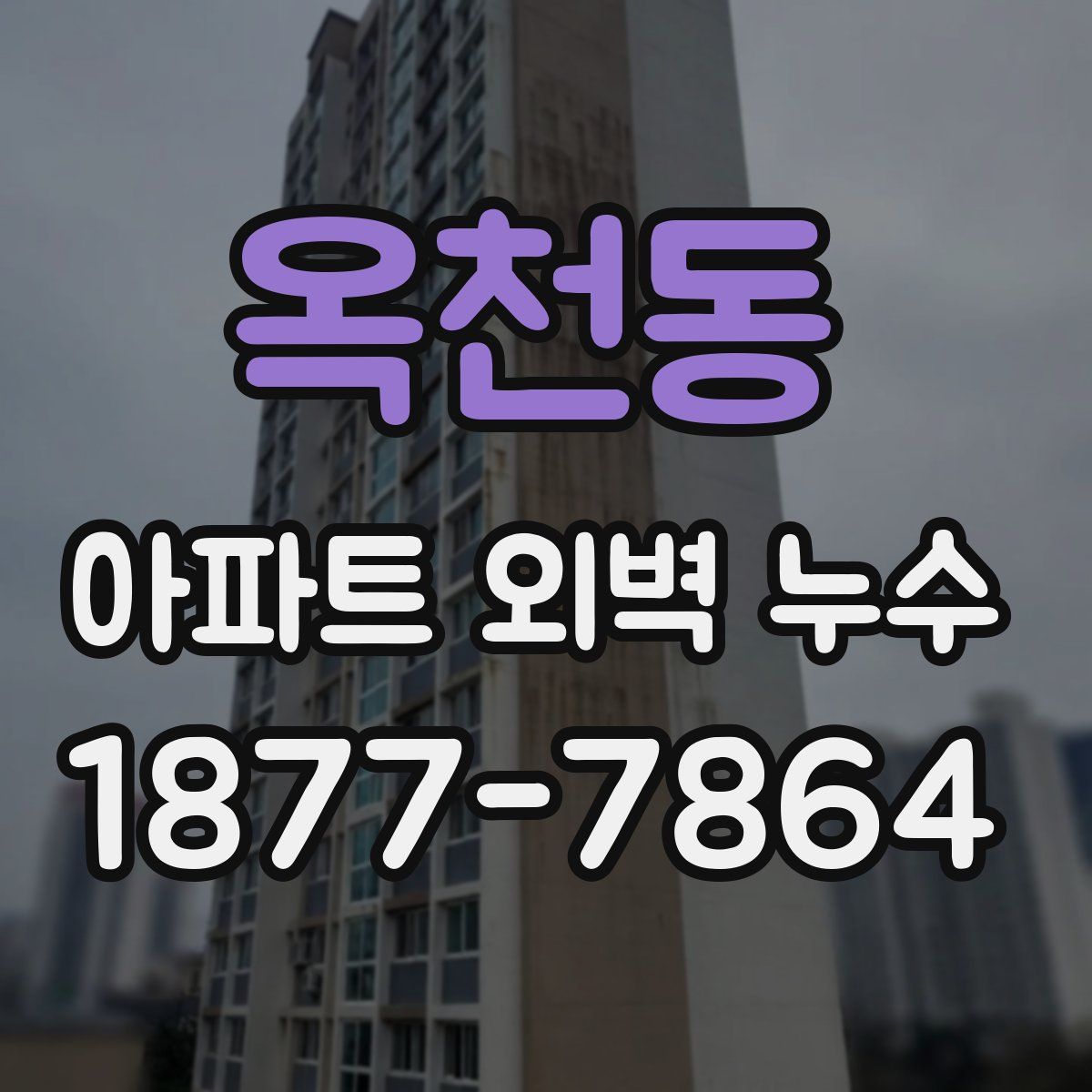 옥천동 아파트 외벽 누수