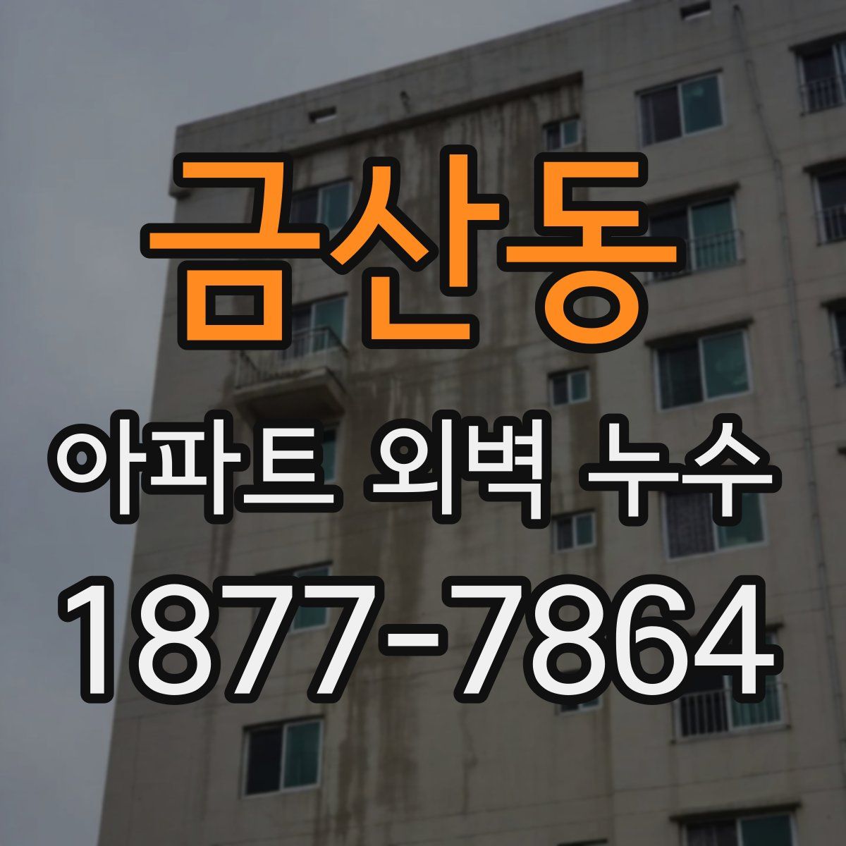 금산동 아파트 외벽 누수