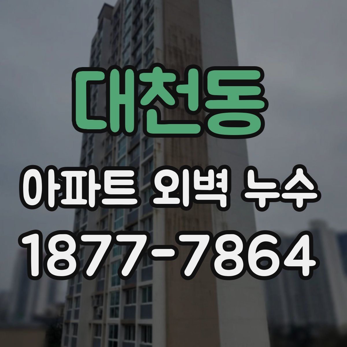 대천동 아파트 외벽 누수