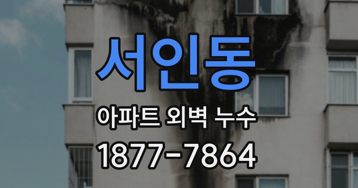 서인동 아파트 외벽 누수