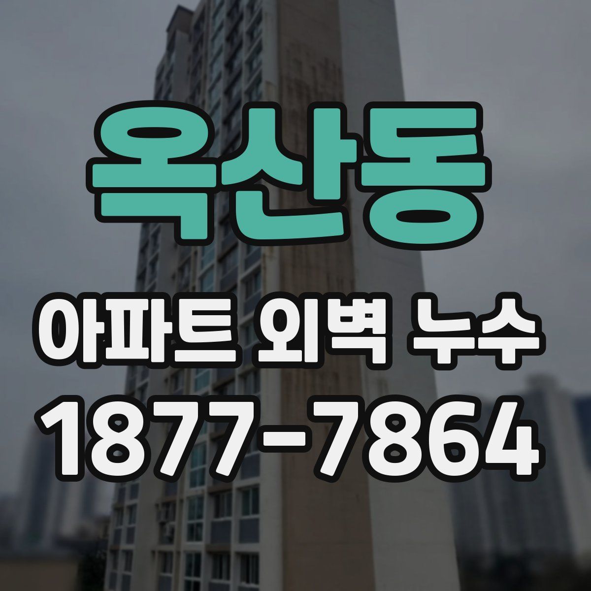 옥산동 아파트 외벽 누수