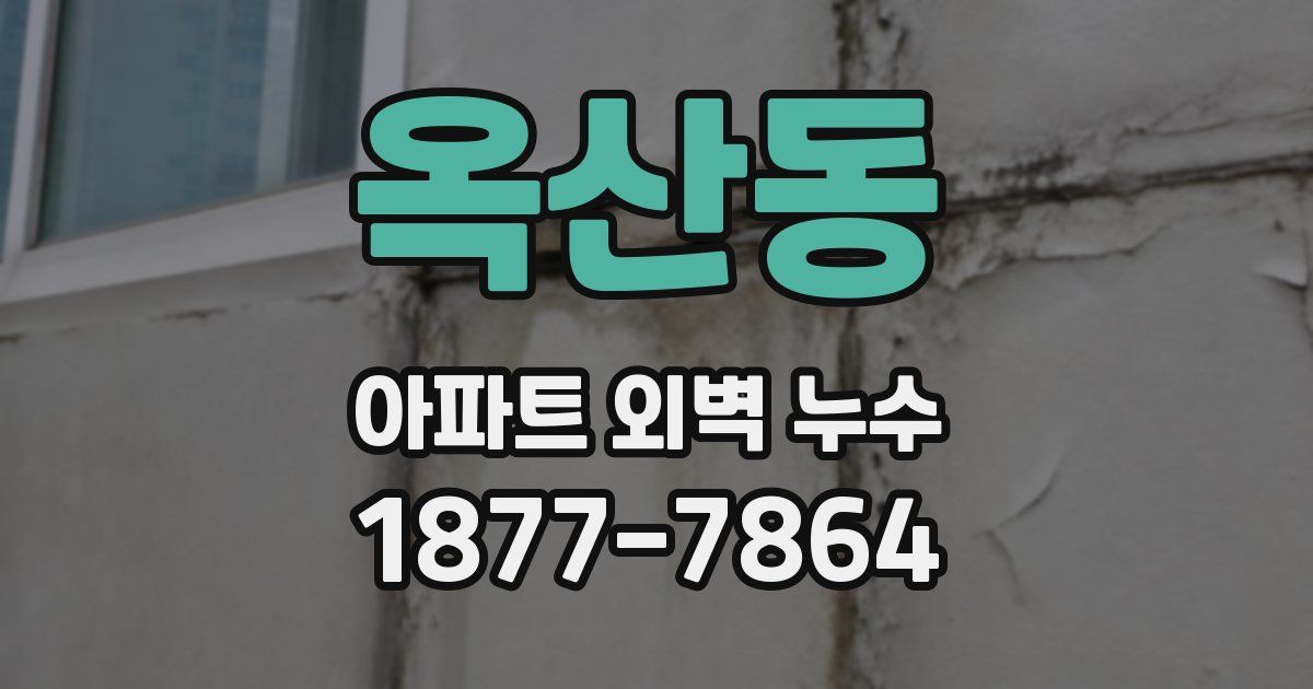 옥산동 아파트 외벽 누수