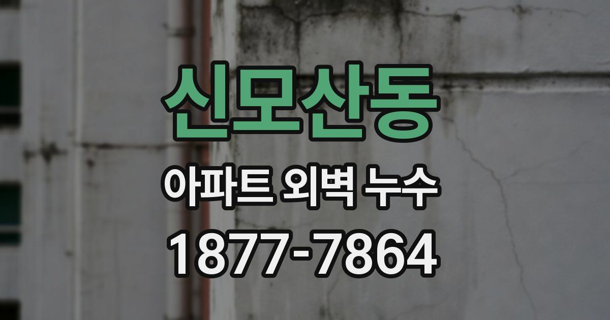 신모산동 아파트 외벽 누수