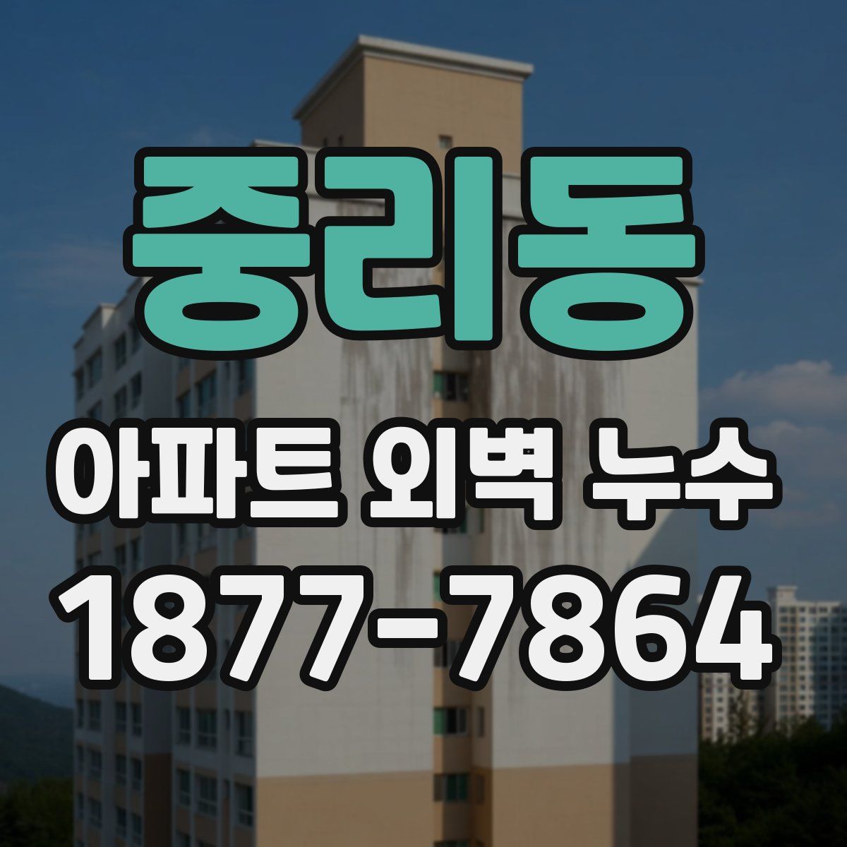중리동 아파트 외벽 누수