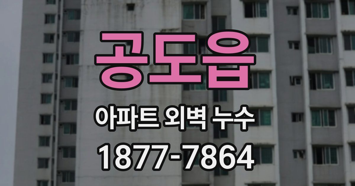 공도읍 아파트 외벽 누수