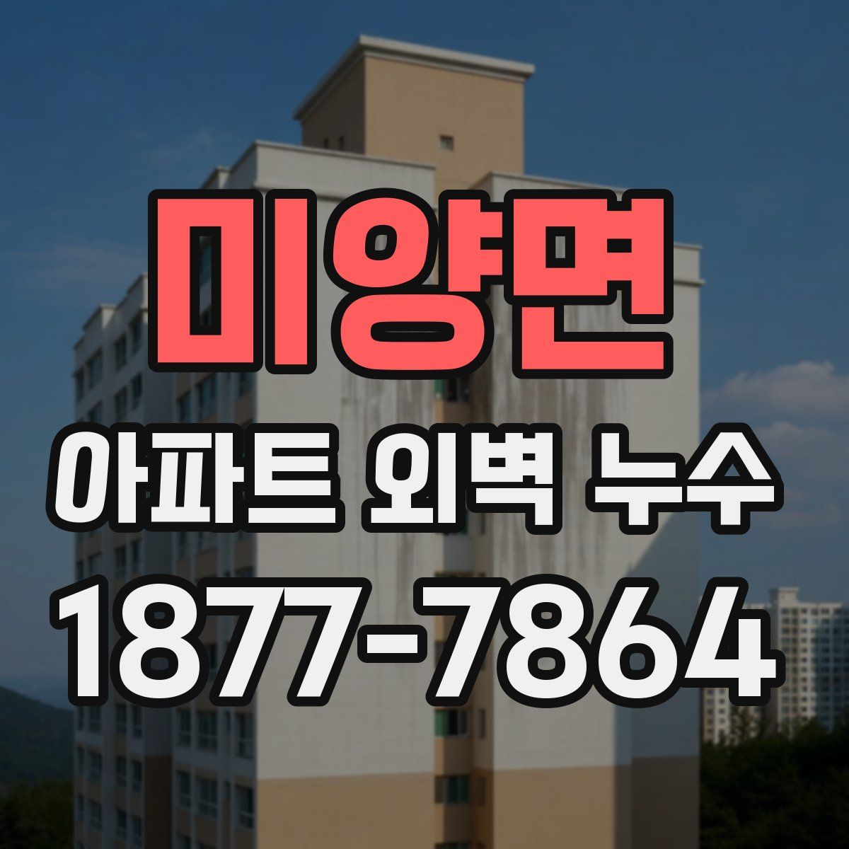 미양면 아파트 외벽 누수
