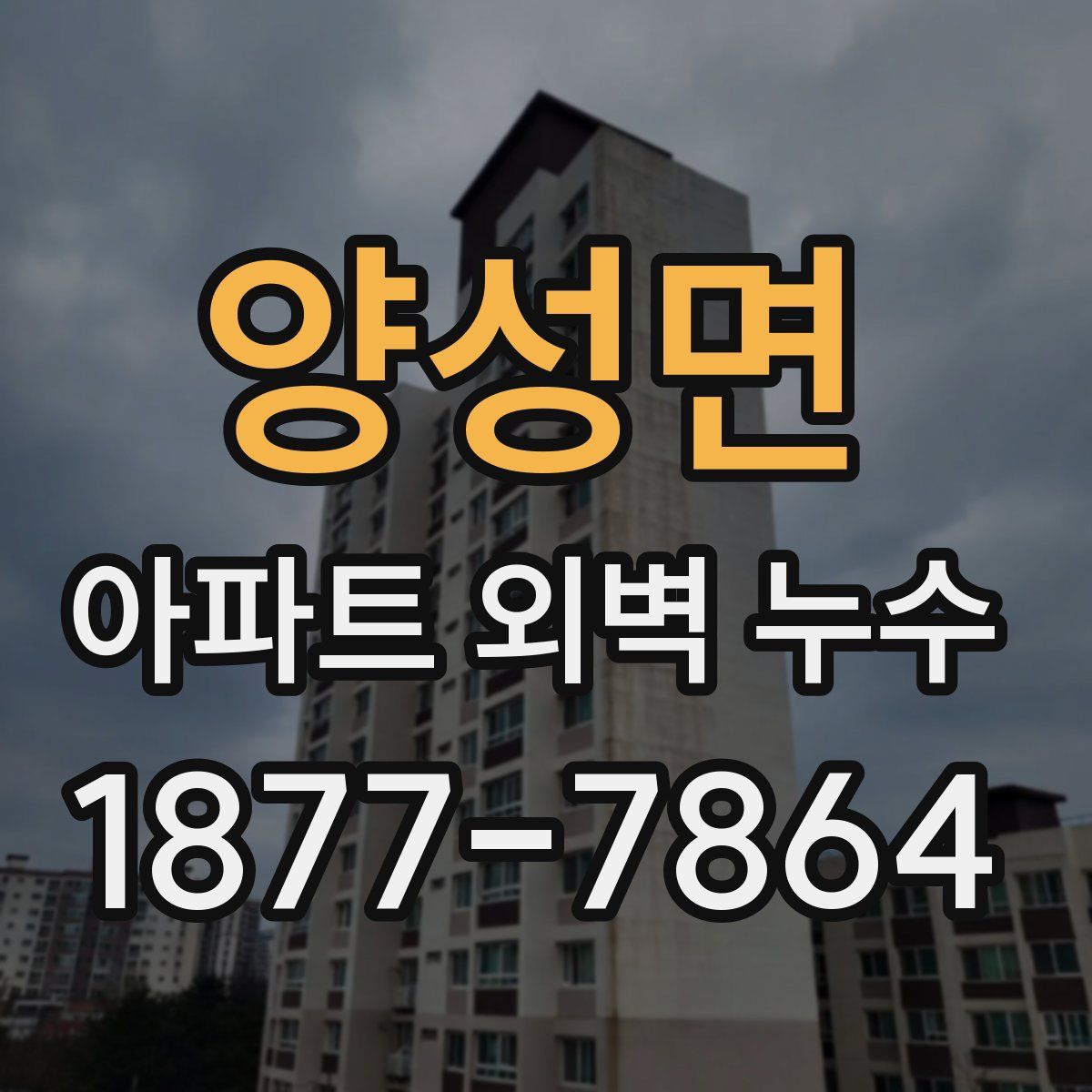 양성면 아파트 외벽 누수