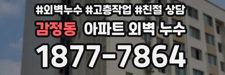 감정동 아파트 외벽 누수