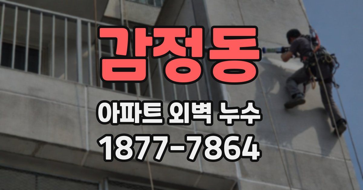 감정동 아파트 외벽 누수