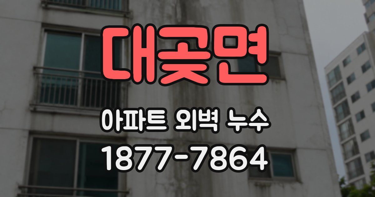 대곶면 아파트 외벽 누수