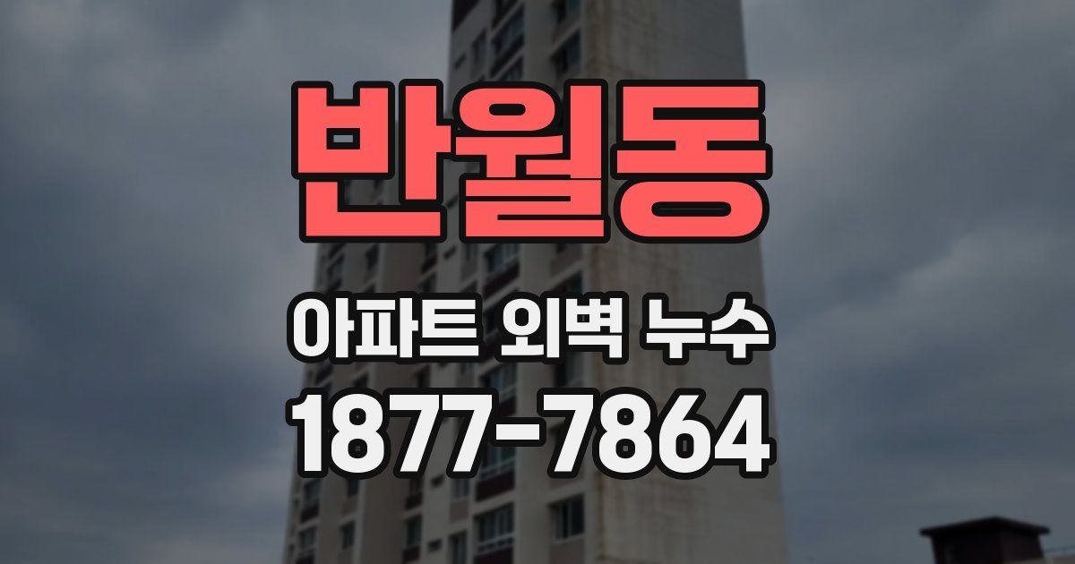 반월동 아파트 외벽 누수