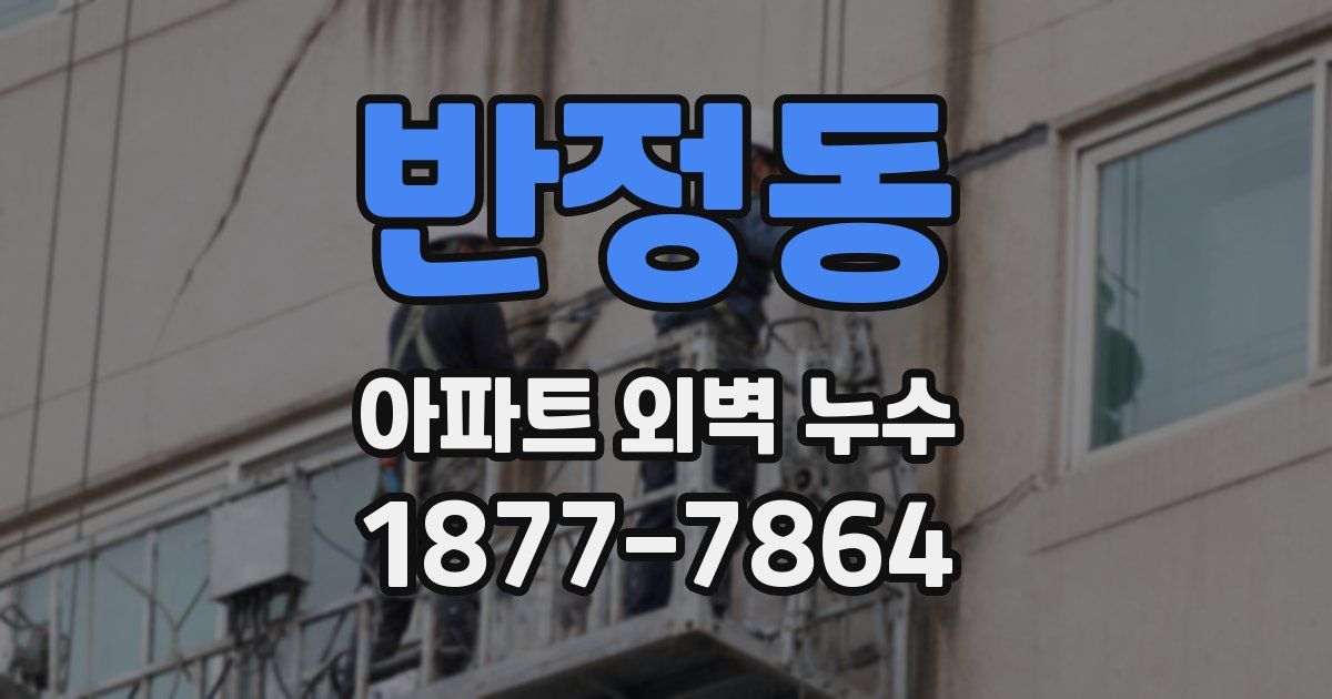 반정동 아파트 외벽 누수