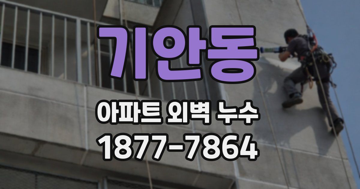 기안동 아파트 외벽 누수