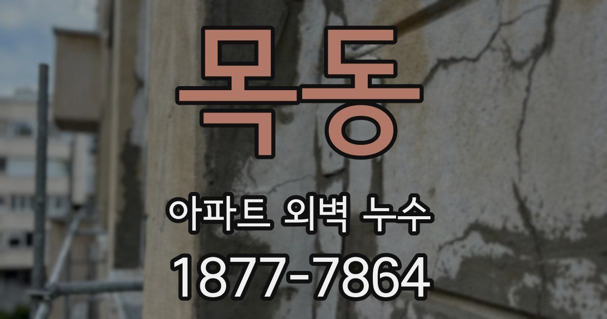 목동 아파트 외벽 누수