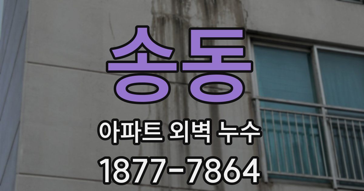 송동 아파트 외벽 누수