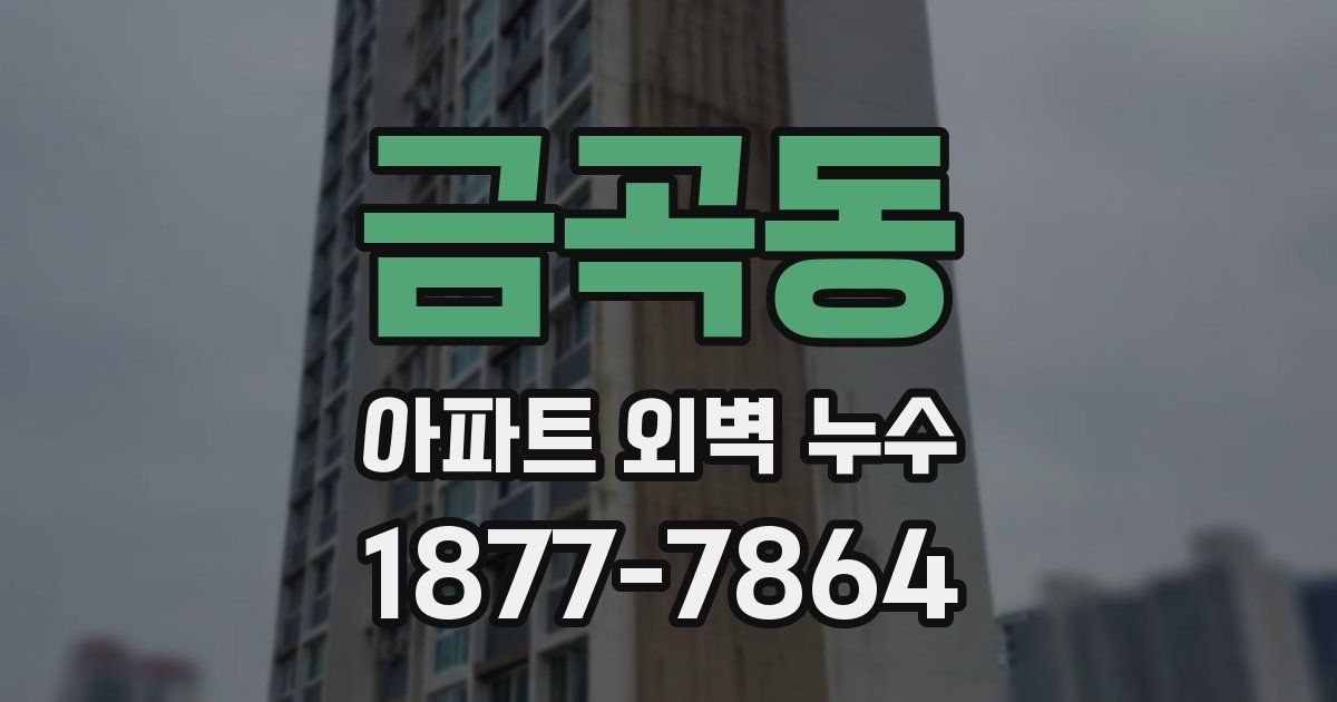 금곡동 아파트 외벽 누수