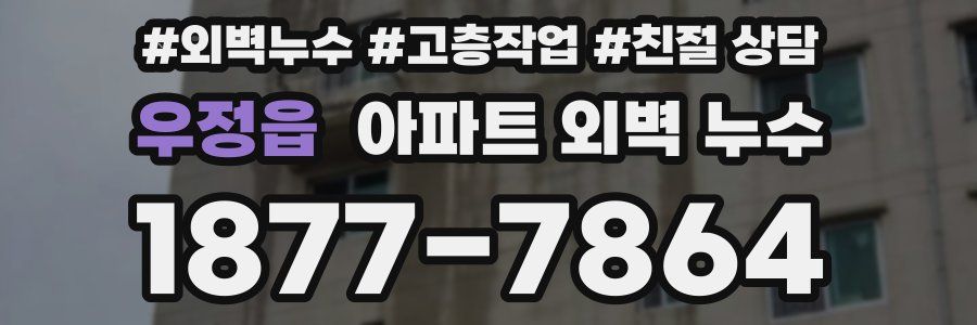 우정읍 아파트 외벽 누수