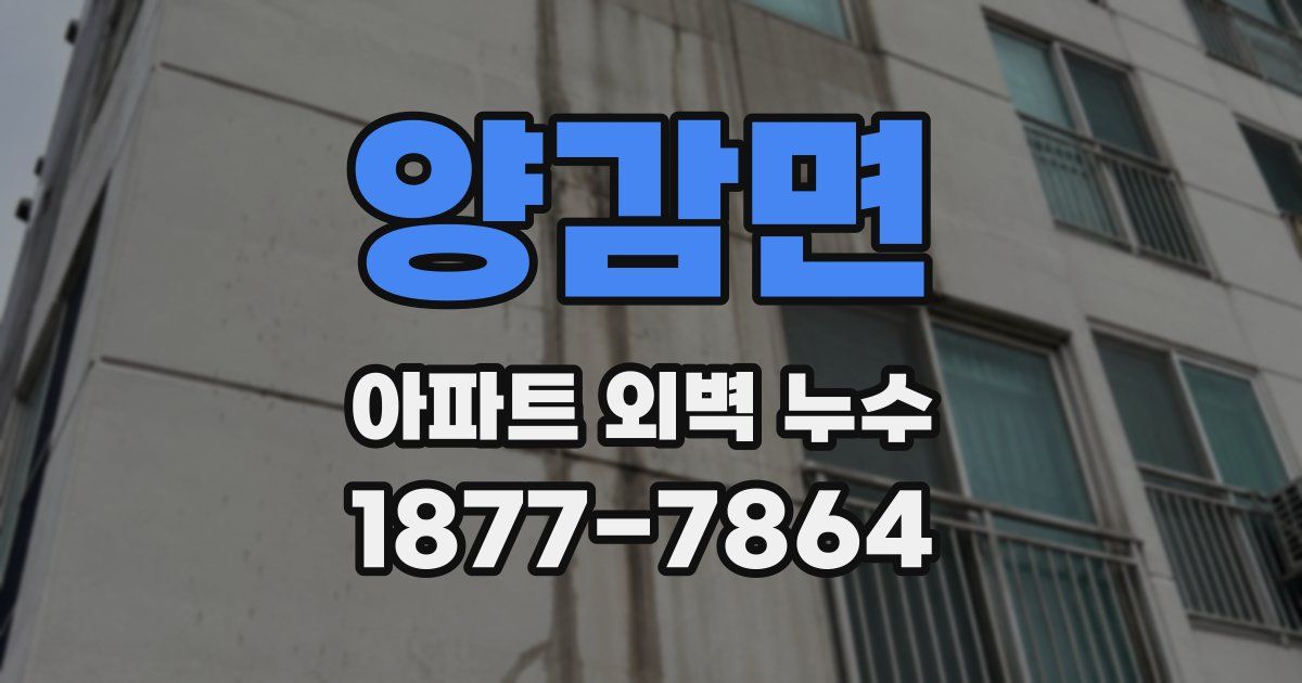 양감면 아파트 외벽 누수