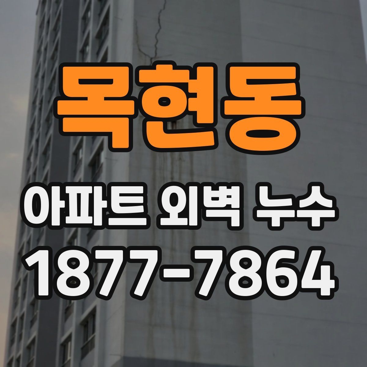 목현동 아파트 외벽 누수