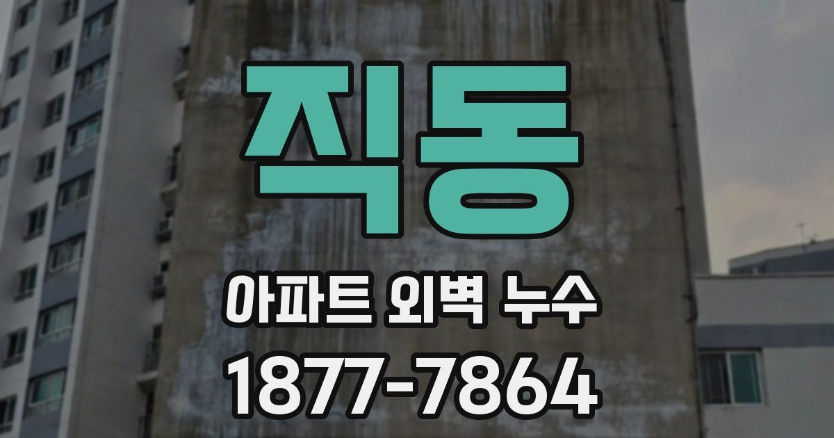 직동 아파트 외벽 누수
