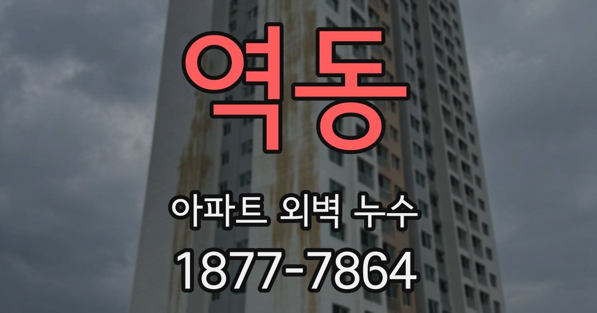 역동 아파트 외벽 누수